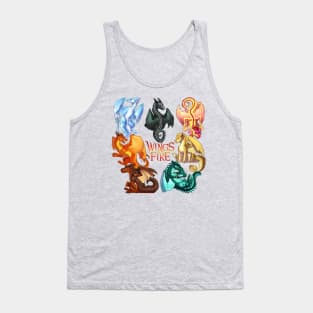 Wings of Fire: Jade Winglet Dragonets (with Logo) Tank Top